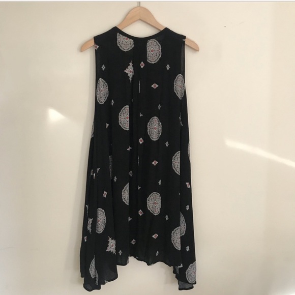 Free People Tree Swing Medallion Black Tunic Dress - Picture 3 of 4